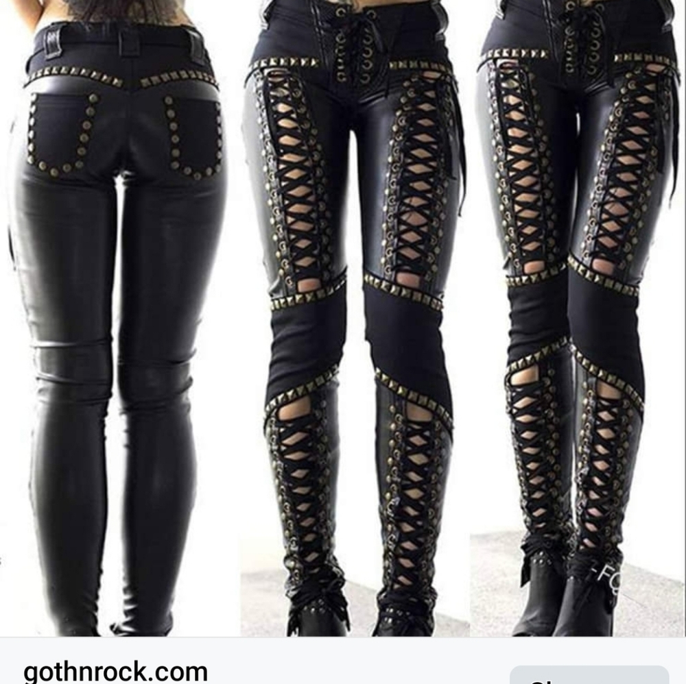 Leather gothic pants